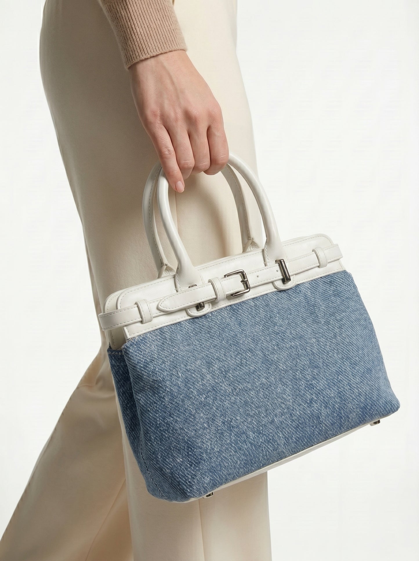 The Denim & Leather Bag